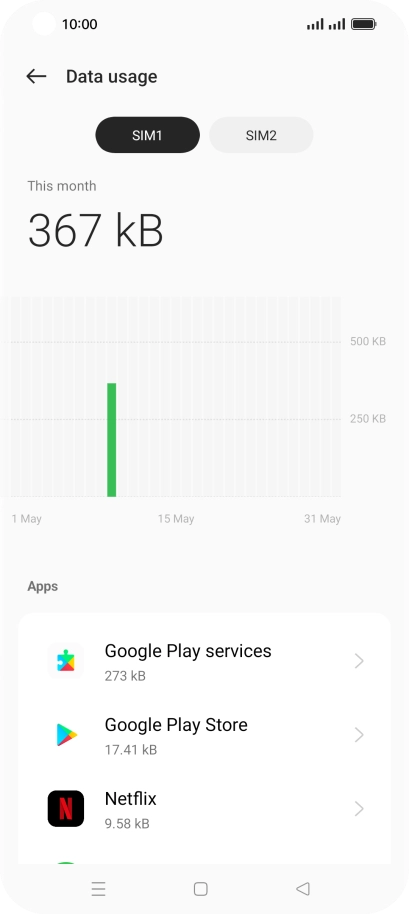 Press the required SIM.