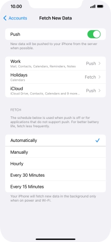 Press the indicator next to 