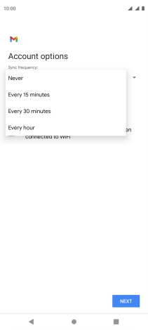 Press the required setting.