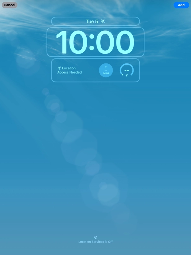 To customise the way the lock screen date is displayed, press the date widget and follow the instructions on the screen to select the required widget display mode.