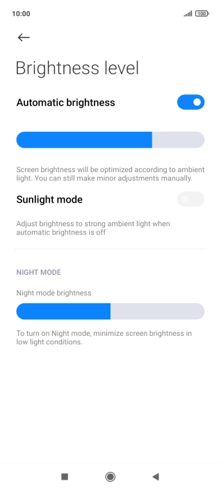 Press the indicator next to 