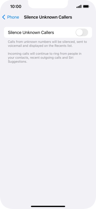 Press the indicator next to 