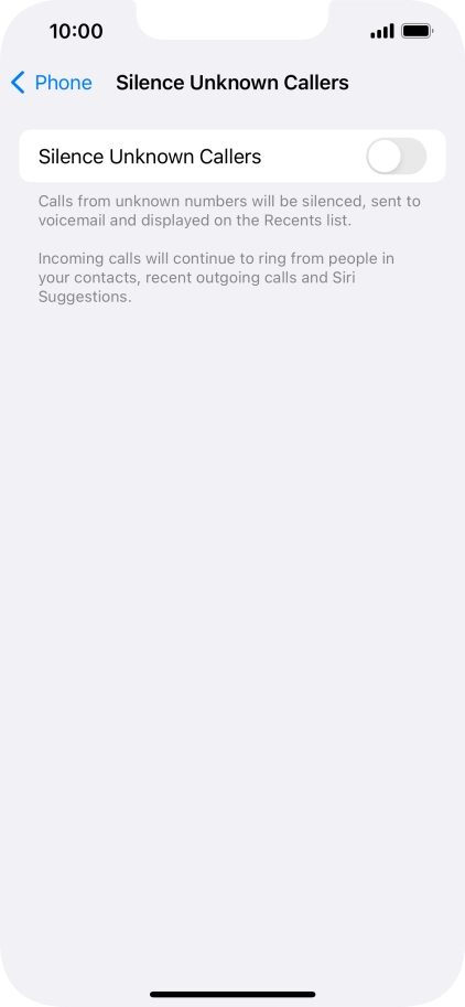 Press the indicator next to 