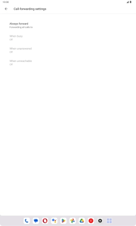 Press the required divert type. Press the required divert type.