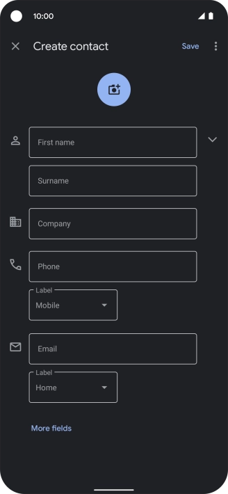 Press First name and key in the required first name.