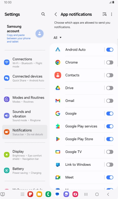 Press the drop down list.
