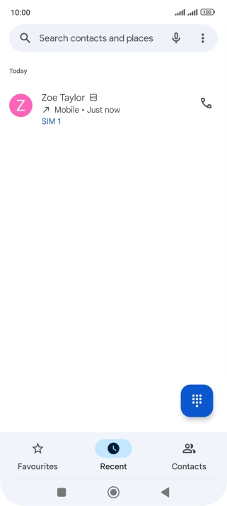 Press and hold the required phone number.