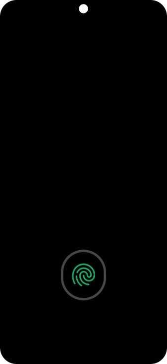 Place your finger on the fingerprint sensor to unlock your phone.