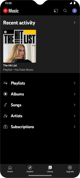 Press the required category and go to the required audio file.