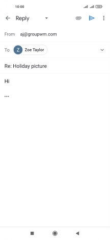 Write the required text and press the send icon. Write the required text and press the send icon.