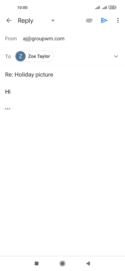Write the required text and press the send icon. Write the required text and press the send icon.