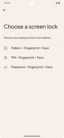 Press the required phone lock code and follow the instructions on the screen to create an additional phone lock code.