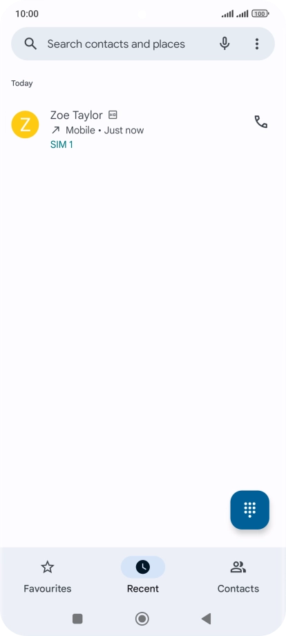 Press and hold the required phone number.