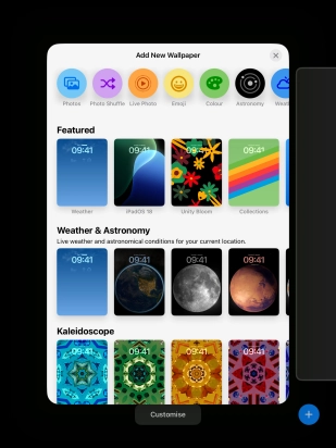 Press the required category and follow the instructions on the screen to select the required background image.