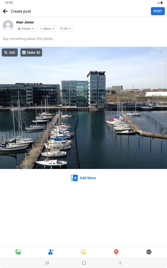 Press the text input field and key in the required text.