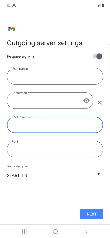 Press the field below 