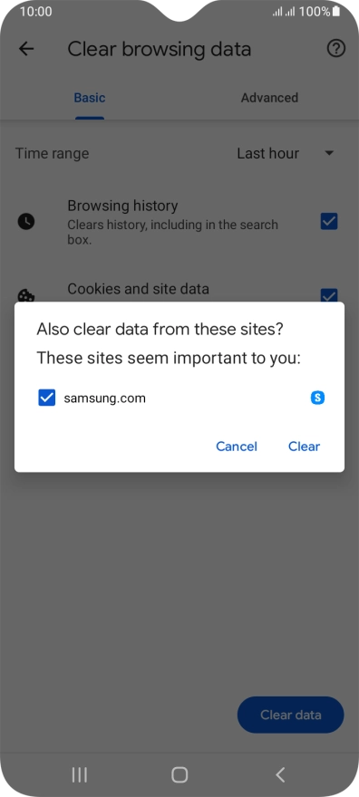 Press Clear. Press Clear.