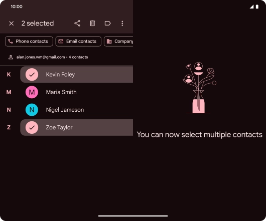 Press the menu icon.