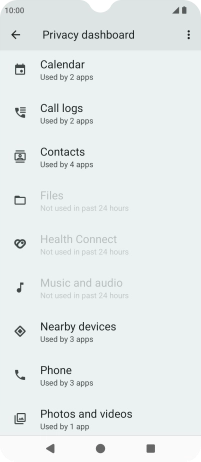 Press the required phone function.