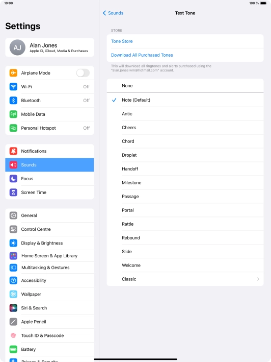 Press the required message tones to hear them.