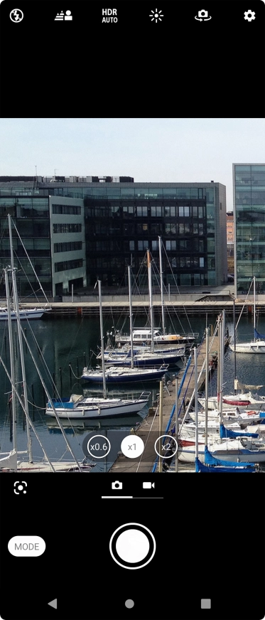 If the camera is turned on, press the video icon.