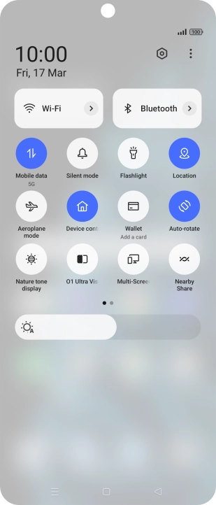 Press the settings icon.