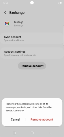 Press Remove account. Press Remove account.