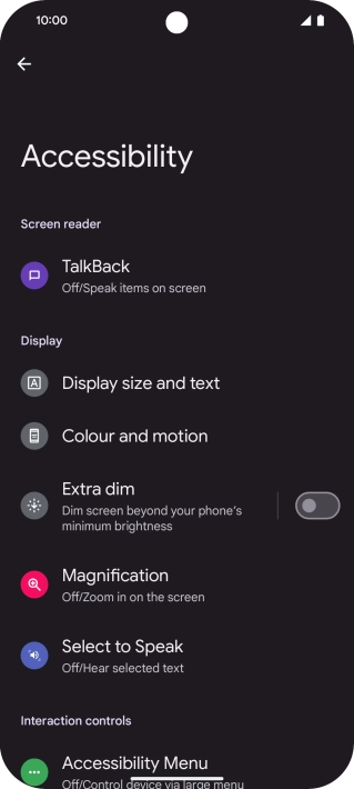 Press the required category below 