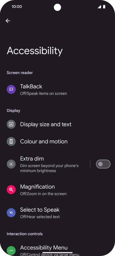 Press the required category below 