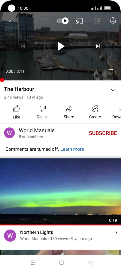 Press the Home key to return to the home screen.