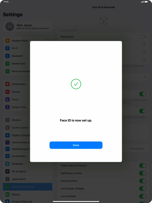 Press Done. If you haven't previously selected a lock code, key in a code of your own choice twice. Press Done. If you haven't previously selected a lock code, key in a code of your own choice twice.