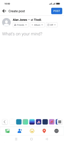 Press the text input field.