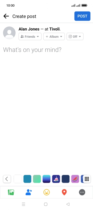 Press the text input field.