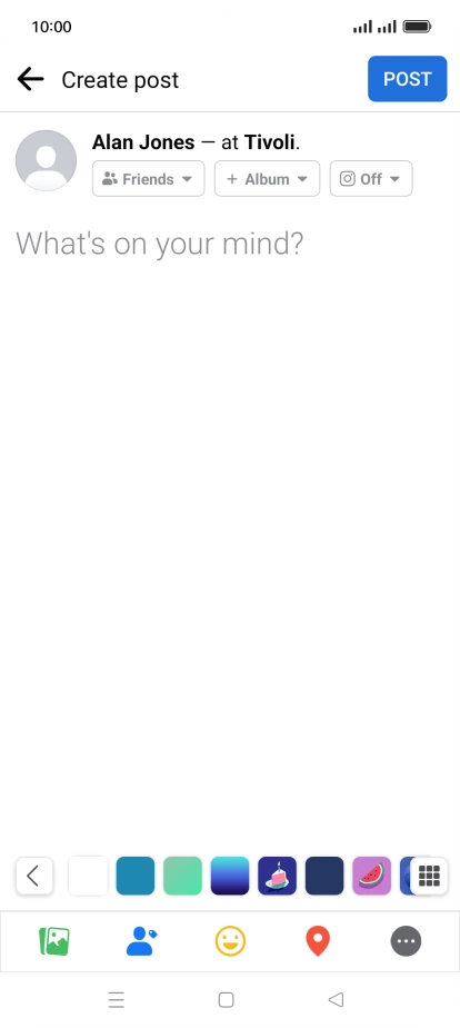 Press the text input field.