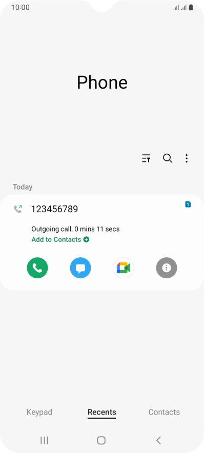 Press the info icon.