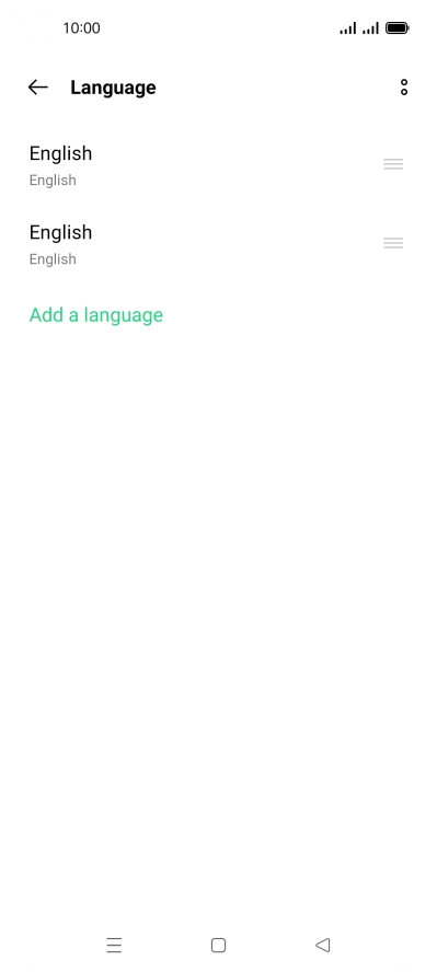 To select the new language as the default language, press the move icon next to the required language and drag it to the top of the list.