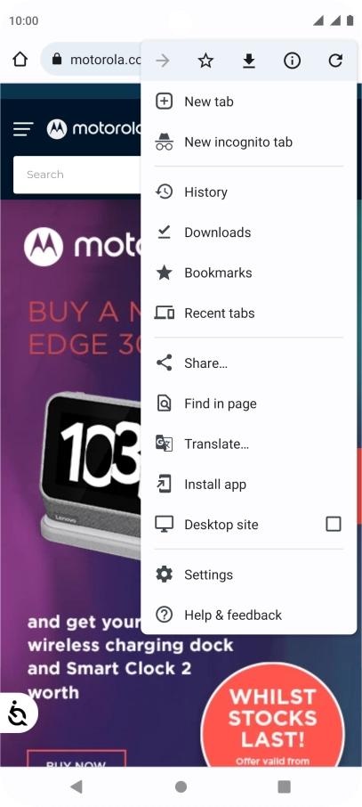 Press Settings. Press Settings.