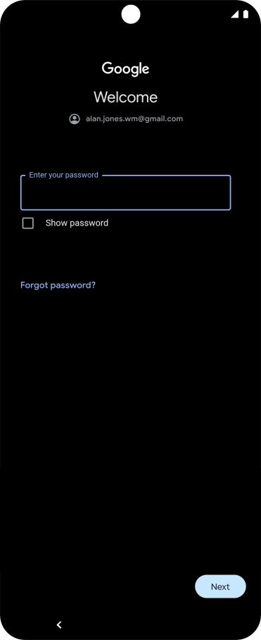 Press the field below 