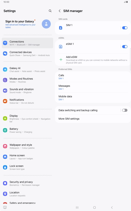 Press the indicator next to the required price plan to turn use of the price plan on or off.