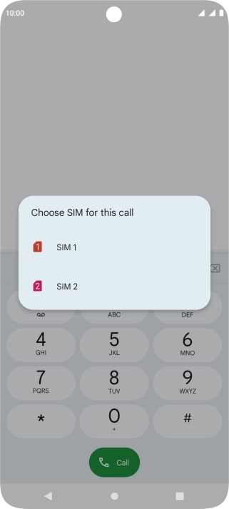Press the required SIM and follow the instructions to listen to your messages.