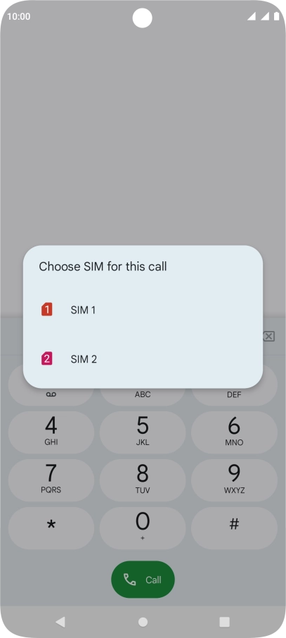 Press the required SIM and follow the instructions to listen to your messages.