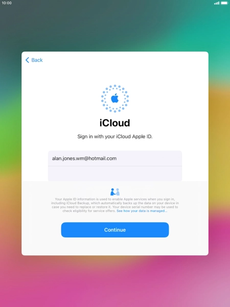 Press Continue. Press Continue.