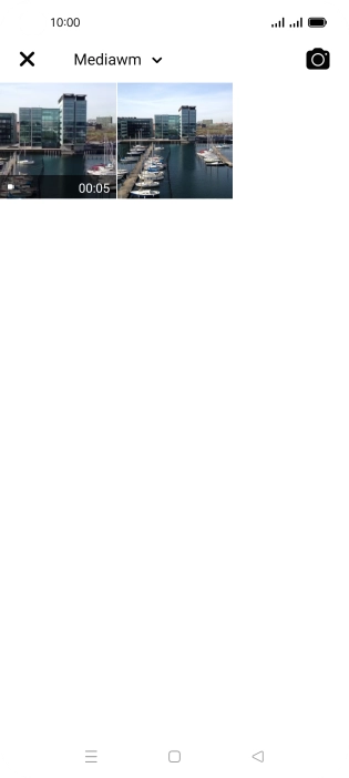 Press the required picture or video clip.