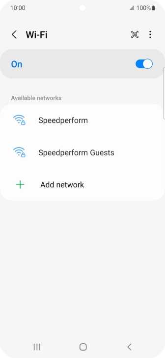 Press the required Wi-Fi network. Press the required Wi-Fi network.