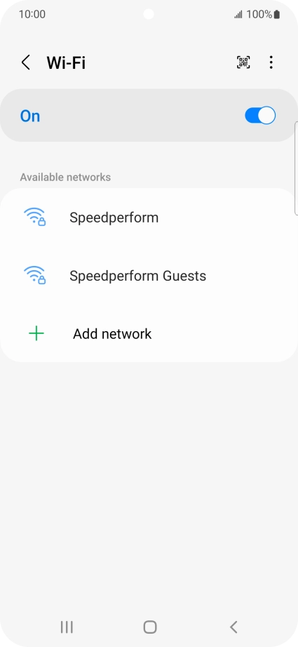 Press the required Wi-Fi network. Press the required Wi-Fi network.