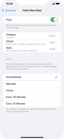 Press the indicator next to 