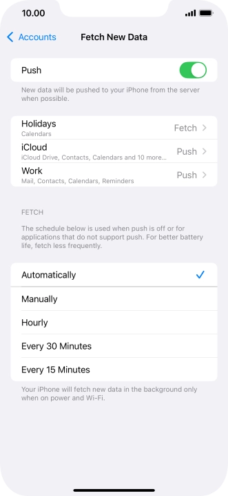 Press the indicator next to 