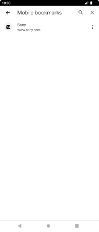 Press the required bookmark.