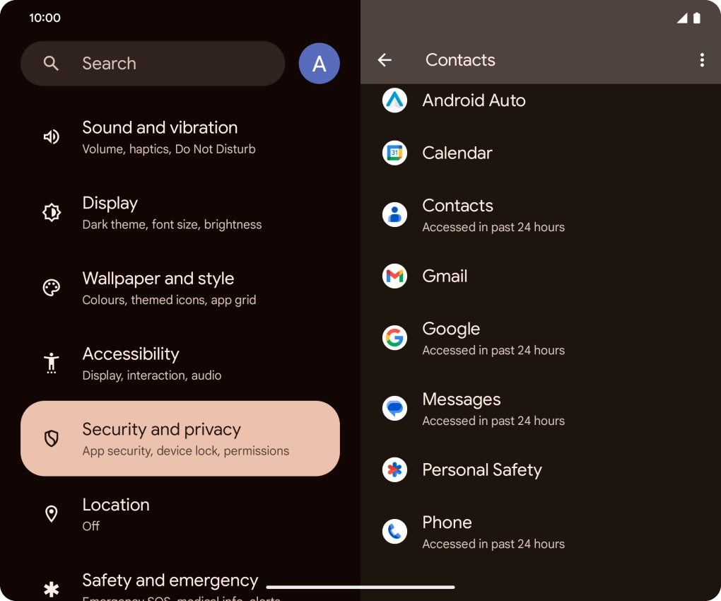 Press the required app. Press the required app.