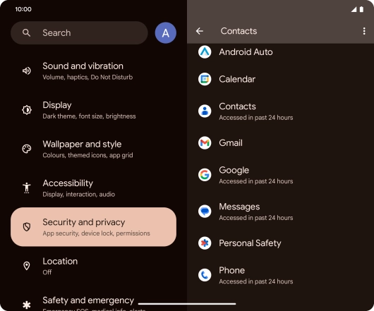 Press the required app. Press the required app.